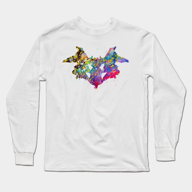 Rorschach inkblot test Long Sleeve T-Shirt by erzebeth